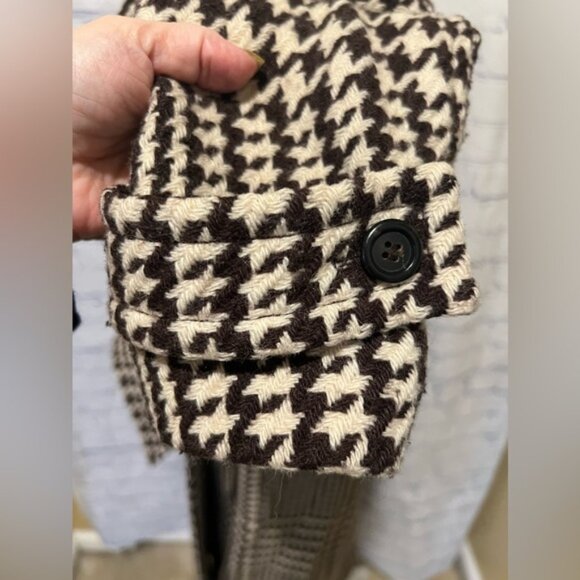 J.Crew Houndstooth Wool Blend Trench Coat Size 6 - $150 - Picture 5 of 9